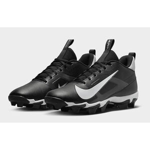 Nike Kids Alpha Menace 4 Shark Football Cleats 3.5 Wide Black Grey White NWOB